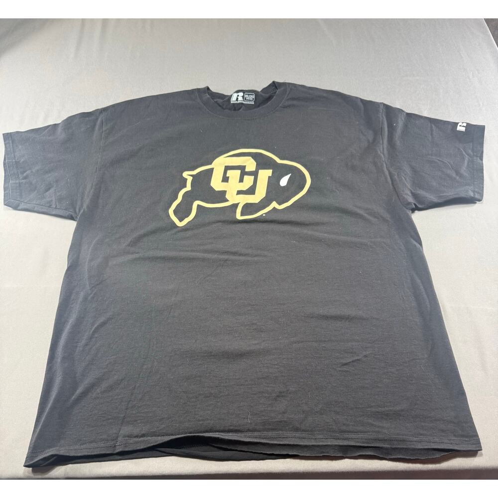 University of Colorado Buffaloes CU Buffs Black Graphic T Men’s Size XXL Russell
